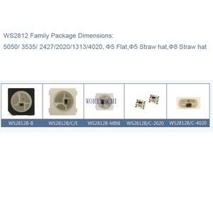 Worldsemis WS2812C Petite version actuelle WS2812C 8bit 256 gris 3.3V-5.5V 5mA * 3 WS2812C Puce IC - Product Image 3