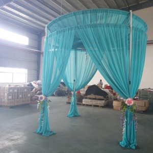 โครงเหล็กอลูมิเนียมแบบโมดูลสำหรับงานแต่งงานทรงกลมพร้อมผ้าม่าน - Product Image 6