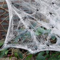 Bar personnalisé maison hantée scène décoration accessoires Halloween toiles d'araignée décoration araignées coton toile d'araignée