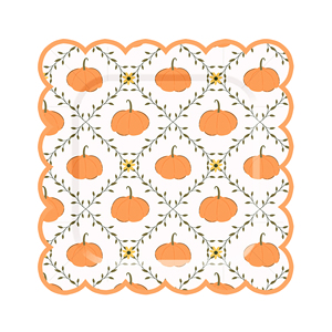DAMAI Halloween Pumpkin Theme Paper Plates Set Halloween Theme Party Decorations Wave Lace Paper Plate for - Product Image 3