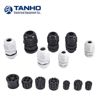 Presse-étoupe en nylon haute tension TANHO M12 à entrées multiples, niveau de protection IP68, PG7 PG9 pour câbles de 1,3 à 2,3 mm