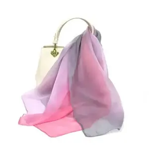 Great Quality In-stock Chinese Supplier Soft Feeling Pure Material Hot Sale Silk Chiffon Long Scarf for Lady Present
