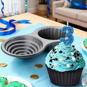 Molde Antiadherente para Cupcakes Gigantes, Molde para Muffins <span class=keywords><strong>Jumbo</strong></span>, Molde Grande para Cupcakes para Fiestas de <span class=keywords><strong>Cumpleaños</strong></span> - Product Image 6