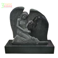Monument funéraire en granit courbé YuanQuan, artisanat européen, design personnalisable, emballage en bois, garantie 1 an pour l'extérieur