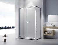 Vente directe usine : Cabines de douche à charnière carrée avec cadre en aluminium, personnalisables pour projets hôteliers