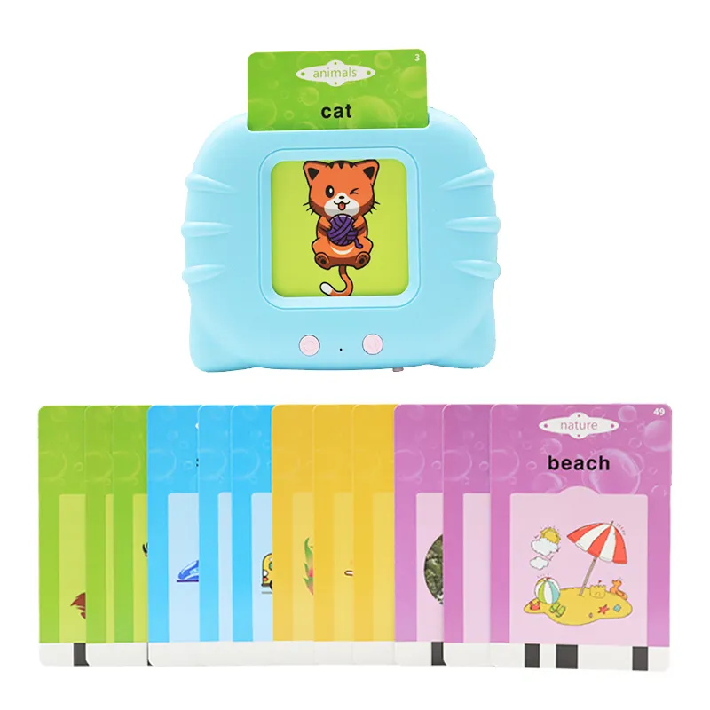 OEM Factory English Customized Primary Student 112 Vocab 1-3 Old Smart Flash Card Talking Learning Machine Toy Flashcard Reader