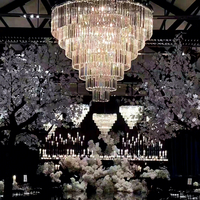 Lustre en acrylique pour salle de mariage, lampe de décoration de plafond de mariage, lustre en acrylique pour décoration de scène de mariage