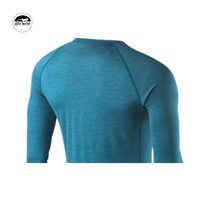 Sous-vêtements thermiques en laine mérinos pour homme, manches longues, col rond, de GECKO MASTER