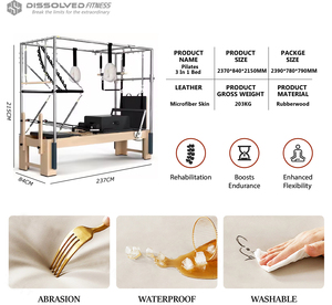 Di lusso corea Pilates Reformer Con Torre pieghevole Con <span class=keywords><strong>trampolino</strong></span> e tappetino per Pilates attrezzature Yoga tavola Pilates - Product Image 2