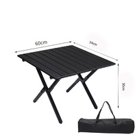 Table pliante d'extérieur pour omelettes, table de pique-nique pliable avec sac de transport, enroulable