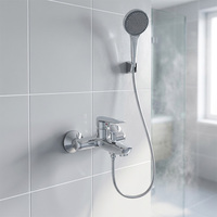 Robinet mural de haute qualité en zinc et plastique, double usage, pour salle de bain, douche et baignoire