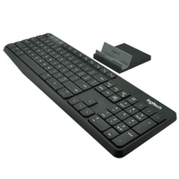 Teclado Inalámbrico Multidispositivo Logitech K375s de 2.4GHz, Batería de 24 Meses de Duración, Resistente a Derrames, con Soporte para Teléfono para PC