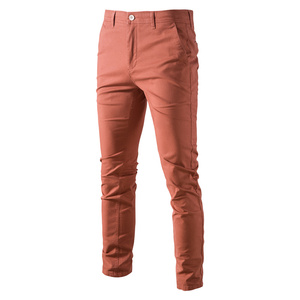 <span class=keywords><strong>Pantalon</strong></span> slim formel décontracté pour hommes avec fermeture éclair à bouton classique Logo personnalisé Taille moyenne-Meilleur <span class=keywords><strong>pantalon</strong></span> <span class=keywords><strong>chino</strong></span> de printemps pour le bureau Vente en gros - Product Image 5