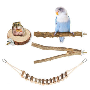 Plateforme en bois naturel, jouets pour perruches, accessoires pour cage à oiseaux, perchoir pour oiseaux, perchoir pour perruches - Product Image 6