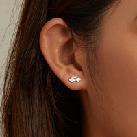 Arc-en-ciel nuages clous d'oreille 925 argent Sterling coloré nuages boucles d'oreilles pour femmes bijoux fins amitié cadeau SCE1339