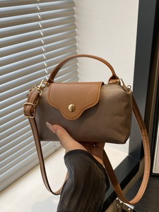 Sac à bandoulière personnalisé en polyester de haute qualité, couleur unie, texture, décontracté, simple, tendance, petit sac à main pour bébé - Product Image 1