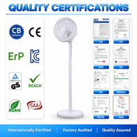 Design de mode moderne 8 "90w Puissant 2 en 1 5 lames en plastique Piédestal Stand Ventilateur Circulateur Foshan Rihuang Fabricant d'usine