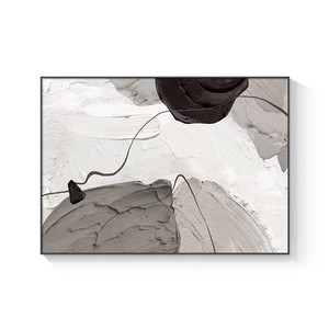 Abstract Decorative Painting Sliding Electric Meter Box Cover Modern Minimalist Wall Art Rectangle Aluminum <b>Frame</b> Oil <b>Canvas</b> - Product Image 5