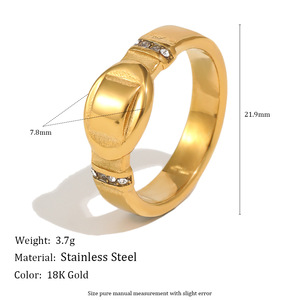 패션 스테인리스 스틸 링 심플 링 선물용 주얼리 여성 남성 저자극성 피부 친화적 - Product Image 2