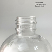Pot en PET sphérique de 60g 60ml avec bouchon à vis, estampage doré, sérigraphie, emballage créatif pour boissons et cosmétiques, décorations événementielles