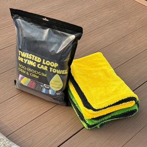 Wholesale Customization Microfiber Cloth <b>Towel</b> High Quality Microfiber Cleaning Cloths Twisted Loop <b>Towel</b> for Car <b>Drying</b> <b>Towel</b> - Product Image 1