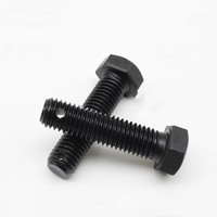 Boulon hexagonal en acier noir à haute résistance avec trou de sécurité pour fil métallique, pour l'automobile
