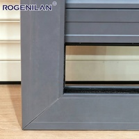 Ventanas enrollables de aluminio impermeables para patio Rogenilan, persianas enrollables manuales antirrobo para exteriores para casas