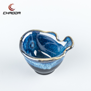 เซ็ตเซรามิกพร้อมแก้วไวน์สีน้ำเงินทรงปลาถ้วยไวน์ญี่ปุ่นขวดสาเกพอร์ซเลนขนาดเล็กโลโก้ออกแบบได้ตามต้องการ - Product Image 6