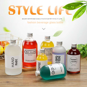 2026 Bottiglia in Vetro Vuota Personalizzabile da 270ml 350ml 16oz 500ml per Caffè/Succo/Bevande/Latte/<span class=keywords><strong>Acqua</strong></span> con Tappo a Vite in Metallo - Vendita all'Ingrosso - Product Image 2