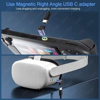 Adaptateur d'extension magnétique USB4 40 Gbps 100 W PD USB-C Femelle vers USB-C Mâle, Vidéo 8K, 24 broches, plaqué or, angle droit en U, OTG