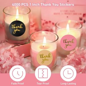 Round Gold Foil Stickers Roll Self Adhesive Small Business Packaging Seals For Birthday <b>Gift</b> <b>Envelopes</b> - Product Image 6