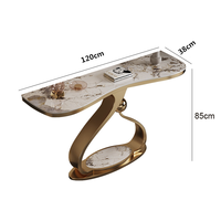 Nouveau modèle 2026 table en pierre frittée de luxe et diviseur de pièce table de foyer d'entrée moderne pour villa face à la porte autel élégant