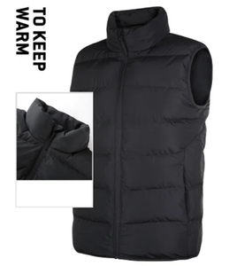 Alta calidad logotipo personalizado transpirable y a prueba de viento cierre de cremallera Reversible acolchado sin mangas de poliéster ropa exterior - Product Image 1