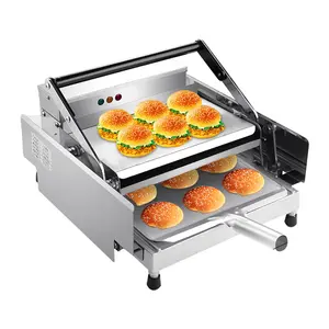 햄버거 기계 상업적인 가득 차있 자동적인 겹켜 굽기 기계 작은 전기 햄버거 상점 기계장치 및 장비