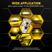 Ampoule LED AUXITO Bestseller T10 3000K Ambre 9V 14V pour éclairage intérieur de voiture 140lm 2 pièces