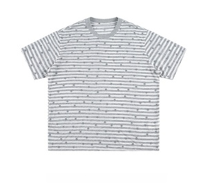 T-shirt Homme en Mélange de Lyocell à Manches Courtes, Col Rond, Rayures Noires et Blanches, Imprimé <span class=keywords><strong>Étoile</strong></span>s, Coupe Épurée, Style Smart Casual, Hauts Décontractés Quotidiens d'Été - Product Image 6