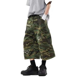 Shorts Cargo Décontractés d'Été en Coton, Coupe Ample, Effet Vieilli, Bermudas, Camouflage, pour Hommes - Vente en Gros - Product Image 3