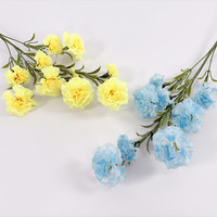 Ramo de Claveles Artificiales para Decoración de Techos de Salones de Boda, Guirnalda Floral para Pasillos, Venta al por Mayor Transfronteriza de Seda