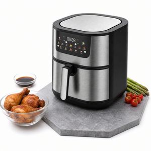 Freidoras de Aire con Dos Elementos Calefactores a Precio Competitivo, con Cubierta Completamente de Acero Inoxidable, 1500W, Freidora de Aire Digital Profesional - Product Image 4