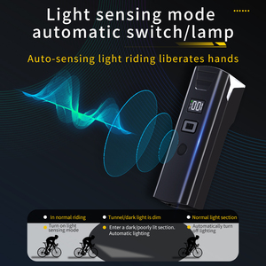 Night Sensor Power Display Bike <strong>Light</strong> Road Mountain Bike Super Bright <strong>Bicycle</strong> Lamp Rechargeable Riding Taillight With Trumpet
