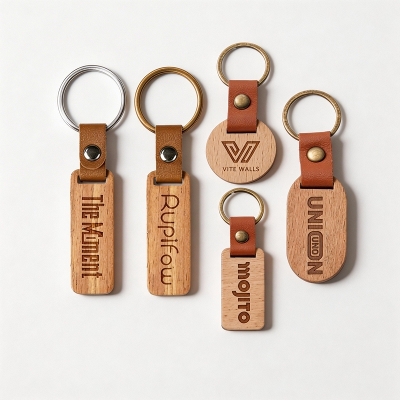 Wholesale Custom Mahogany Wooden Keychain Blank