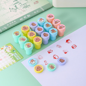Kapibala 10-Pack <b>Stamp</b> Set Cute Capybara <b>Kids</b> Toy <b>Stamps</b> Kindergarten Reward Gift - Product Image 4