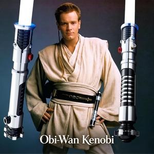 ดาบไลท์เซเบอร์ STAR <span class=keywords><strong>LIGHTSABER</strong></span> สำหรับการต่อสู้ แรงบันดาลใจจากโอบีวัน เคโนบี EP1 ดาบแสงนีโอพิกเซล เปลี่ยนสีรุ้งไฟได้ - Product Image 1
