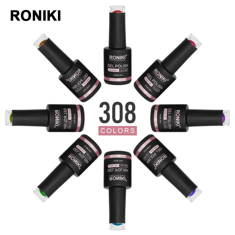 RONIKI Wholesale cheap lasting long Color bright nail gel polish non toxic organic uv gel nail polish