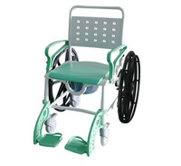 SUNCARE Chaise Commode Pliante Tout-Plastique 4-en-1, Fauteuil Roulant et Chaise de Douche avec Capacité de 180 kg, Design Moderne, Modèle SC8088B