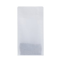 Sacs à café de spécialité premium en papier coton blanc avec fermeture éclair, pochette personnalisée imprimée pour grains torréfiés, sac à café à huit soudures latérales