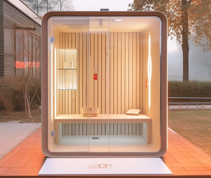 Sauna Exterior Moderna y Ecológica Blacksmith con Construcción de Pino Blanco/Cedro Rojo, Uso en Hoteles, Calentador Eléctrico - Product Image 4