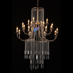 Candelabro de sala de estar europeo arte del hierro hotel boda decoración dúplex escalera candelabro - Product Image 5