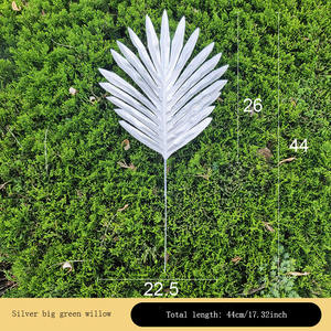 Foglia di palma di Monstera tropicale artificiale Premium 2025, decorazione in <span class=keywords><strong>argento</strong></span> per matrimonio, finta foglia di tartaruga per arredamento interno ed esterno - Product Image 6