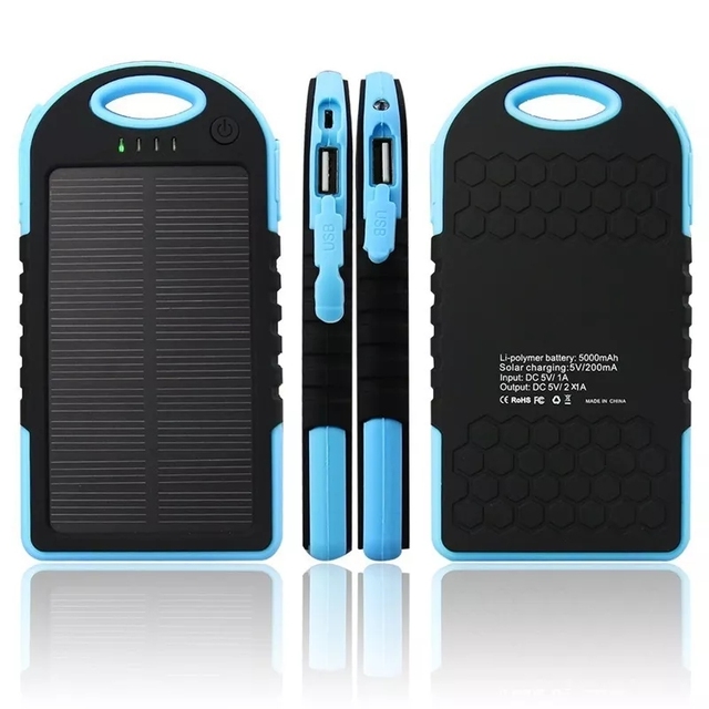New Trending Product Universal SOS Waterproof Solar Power Bank 4000 Mah Portable Powerbank Battery Pack  Portable External Batte